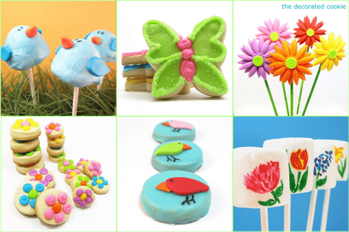 springroundup spring flower cookies