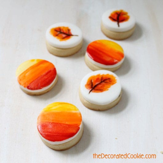 painted fall cookies