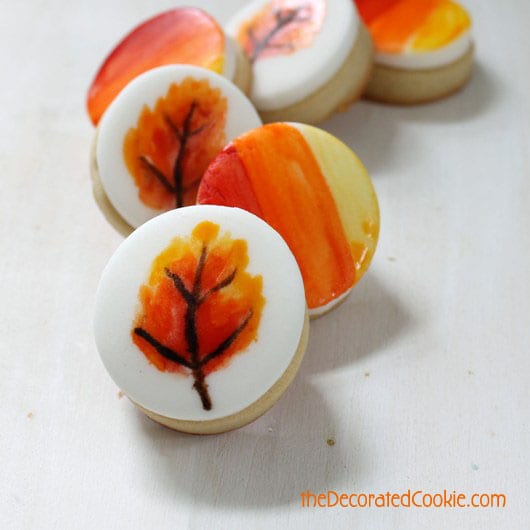 painted fall cookies