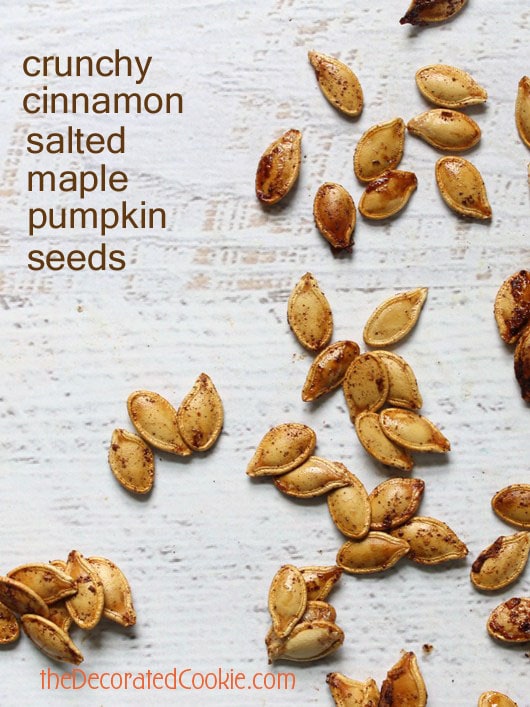 crunchy maple cinnamon pumpkin seeds