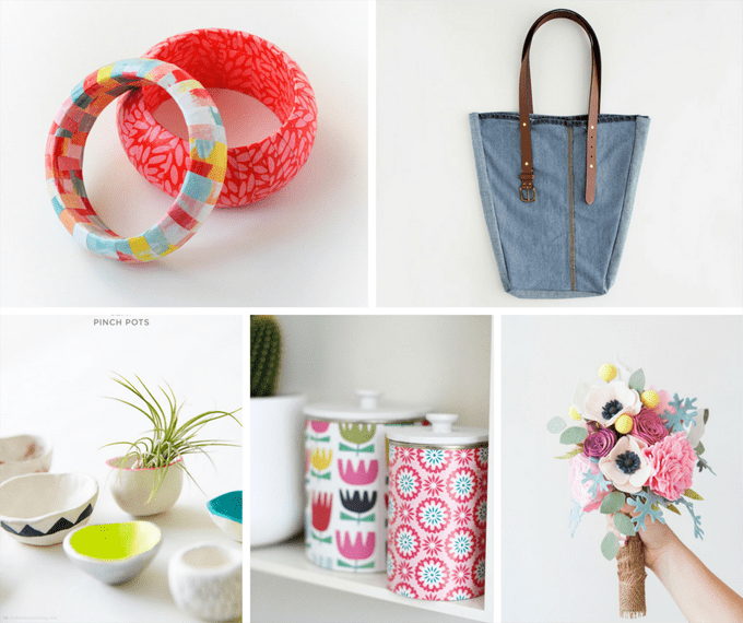 A Roundup Of 40 Crafts For Grown Ups Including Jewelry Accessories Home Decor