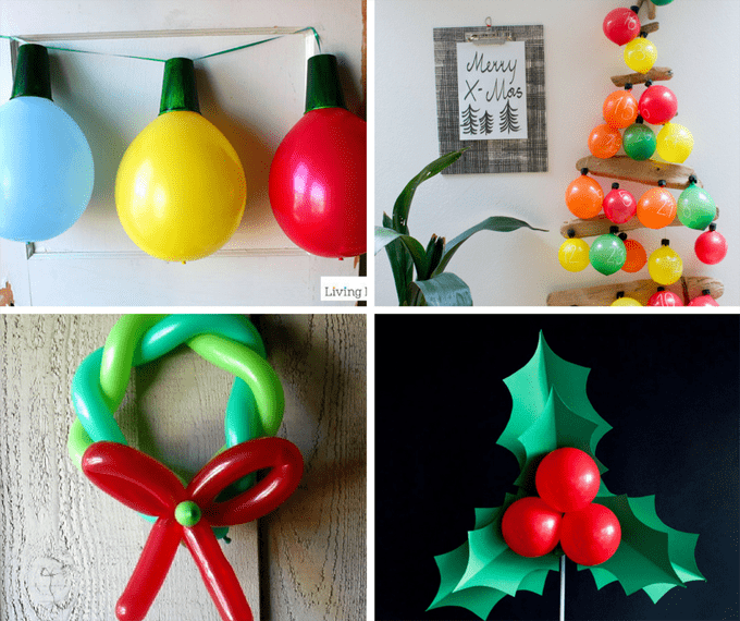 12 Christmas balloons decorations -- DIY Christmas decorations