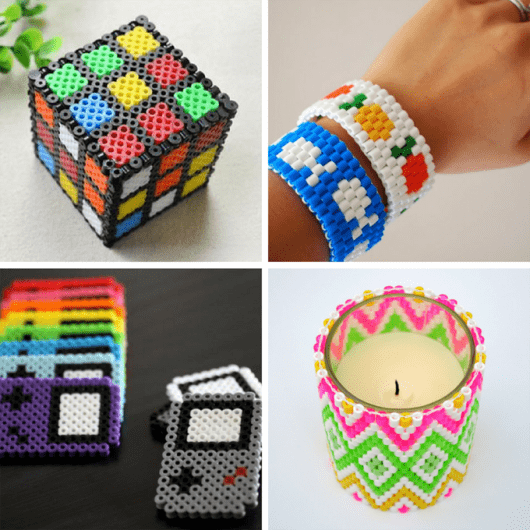 A roundup of 30 amazing perler bead crafts -- home decor, jewelry