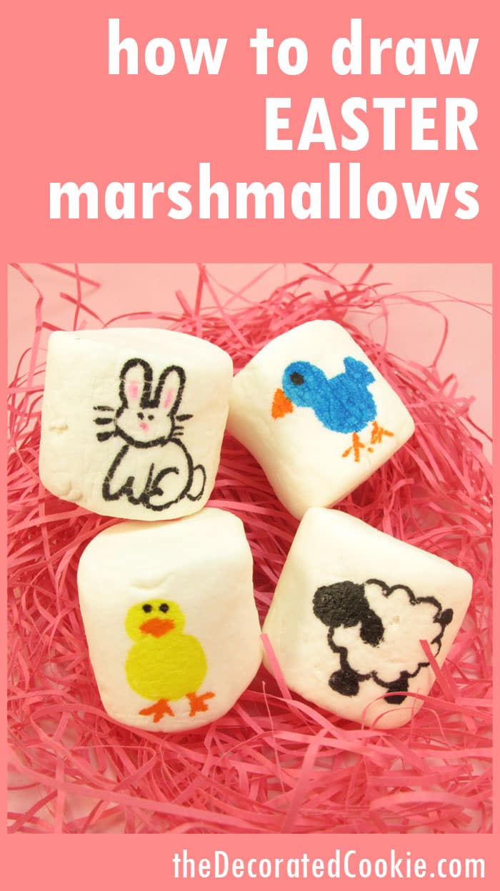 how to draw Easter marshmallows 