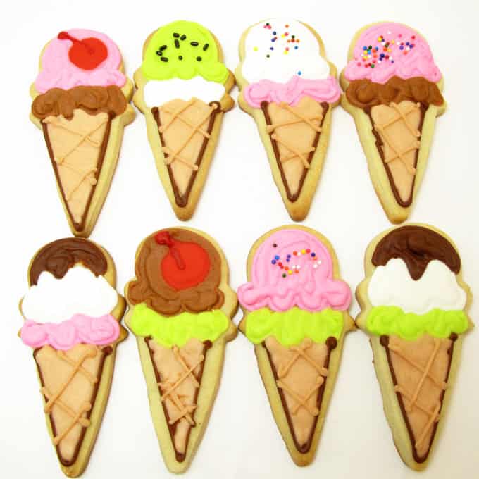 How to decorate ice cream cone cookies, a fun summer treat