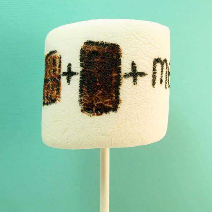 s'mores marshmallow art