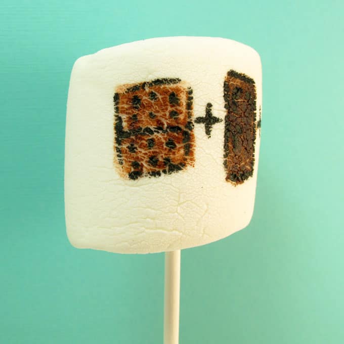 s'mores marshmallow art