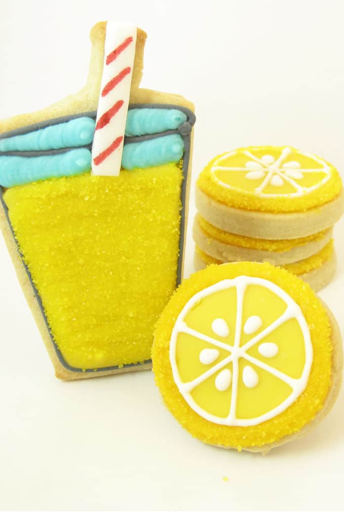 lemonade decorated cookies 
