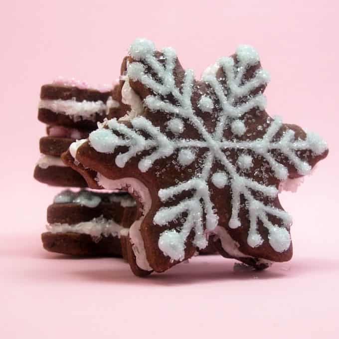 Chocolate snowflake sandwich 