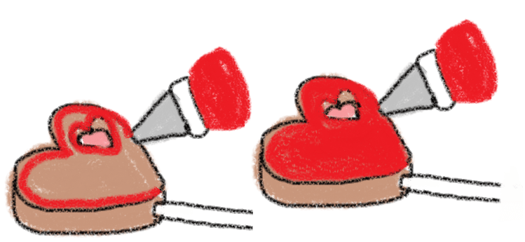 Valentine's Day heart cookie pops 