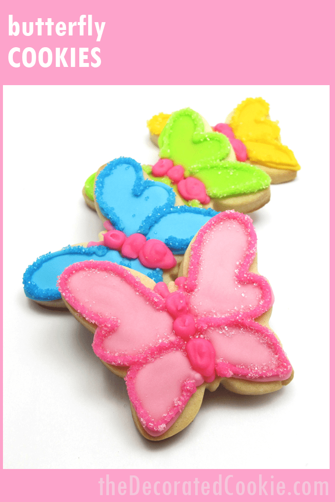 how to decorate butterfly cookies for Spring - the decorated cookie