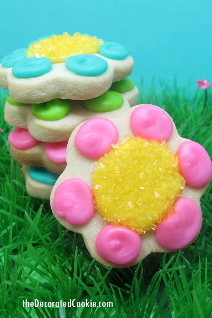 daisy flower cookies 