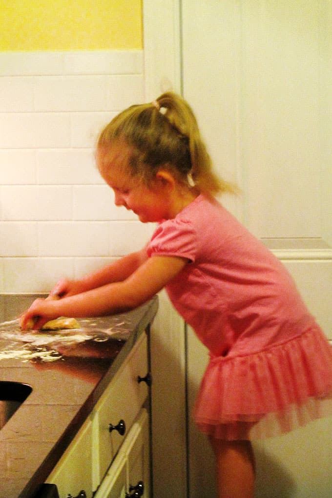 child baking