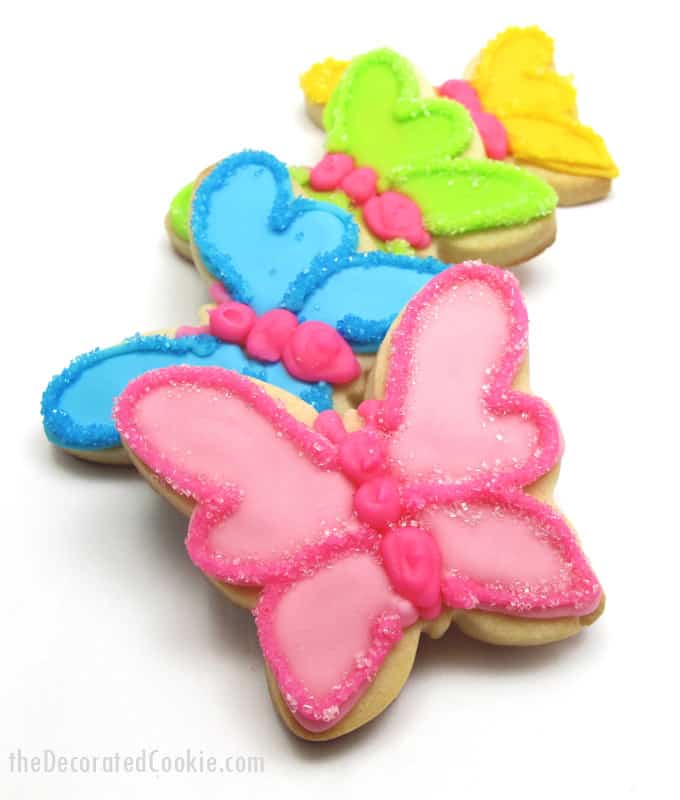 how to decorate butterfly cookies for Spring - the decorated cookie