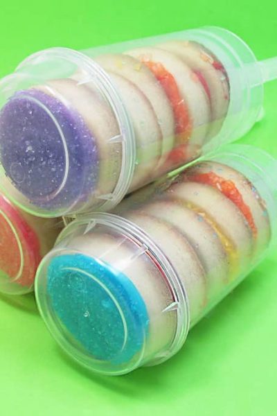 rainbow cookie push pops by The Decorated Cookie