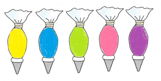 drawing of icing bags 