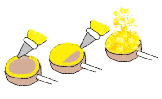 flower cookie pops favors drawing 