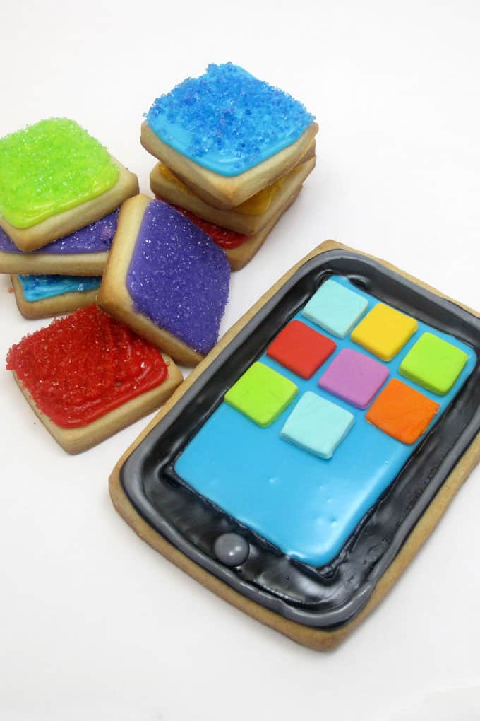 iPad cookies, a fun food gift idea for your favorite screen lover.