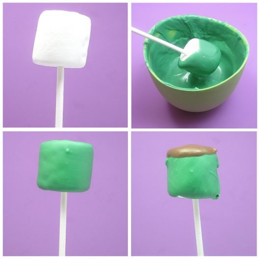 Frankenstein marshmallow pops 