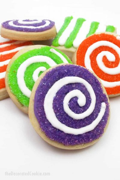 colorful sprinkle cookies -- swirl cookies with sprinkles for an easy cookie decorating idea