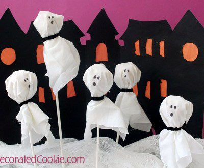 cereal box haunted house and ghost treat pops