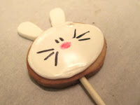 bunny cookie pops