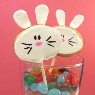 bunny cookie pops