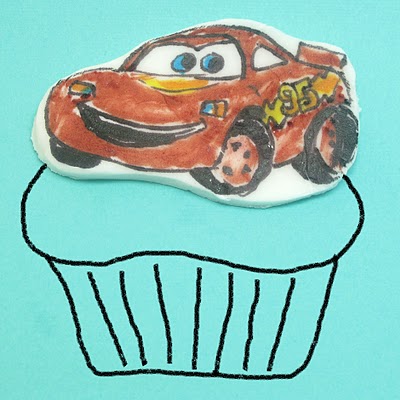 Cars cupcake toppers 