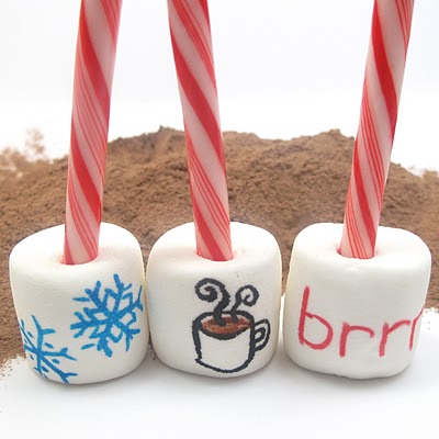 hot cocoa marshmallow stirrers