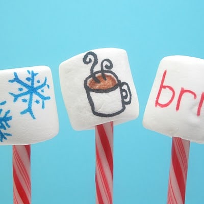 hot cocoa marshmallow stirrers