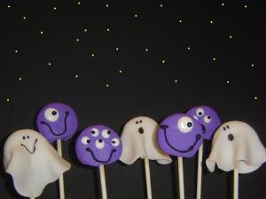 monster and ghost cookie pops 