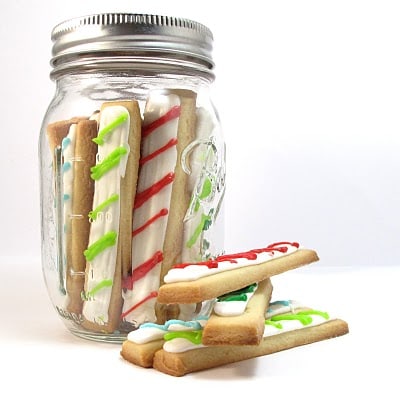 Christmas cookie sticks in a jar 