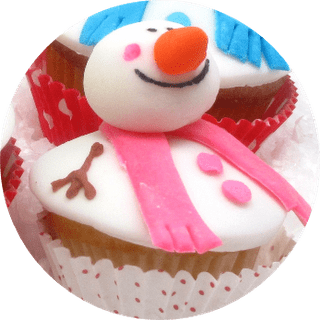 snowman cupcake Christmas card