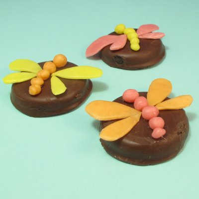 Starburst dragonflies cookie or cupcake toppers