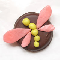 Starburst dragonfly cookie or cupcake toppers