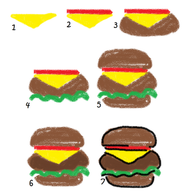 bbq marshmallows food art - the decorated cookie how to draw a hamburger