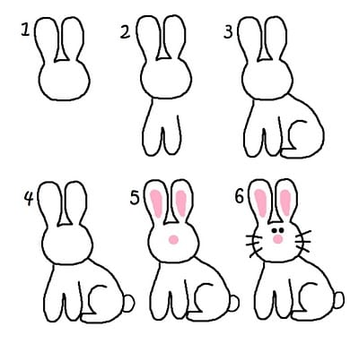 easter marshmallows how to draw a bunny 