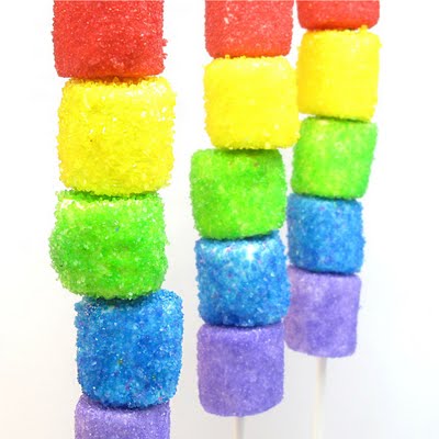 rainbow marshmallow kabobs 