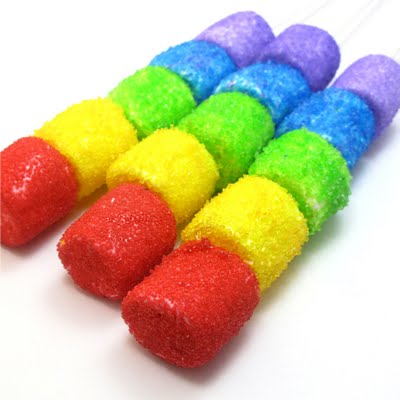 rainbow marshmallow kabobs 