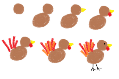 Thanksgiving marshmallows - how to draw a turkey 