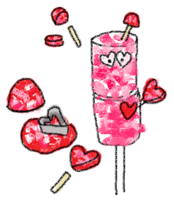 marshmallow love bugs - candy pops for Valentine's Day 