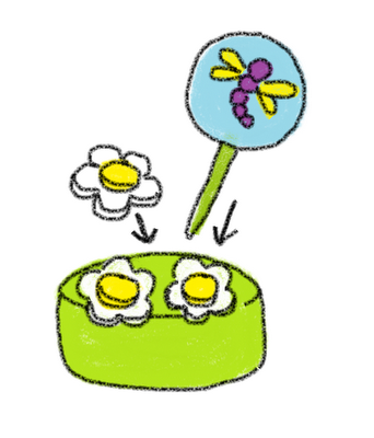 Oreo Cakester daisy petit fours