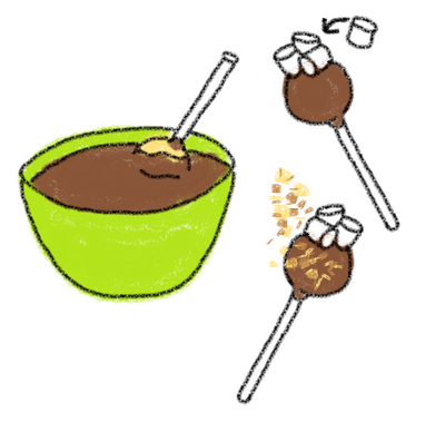 s'mores cake pops