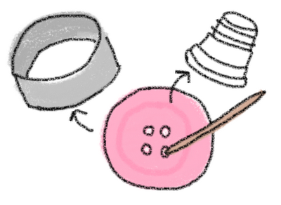 drawing of fondant buttons