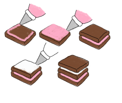 neopolitan chocolate sandwich cookies