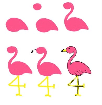 palm tree and flamingo cookies how to draw a flamingo 