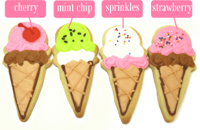 ice cream cone cookies 