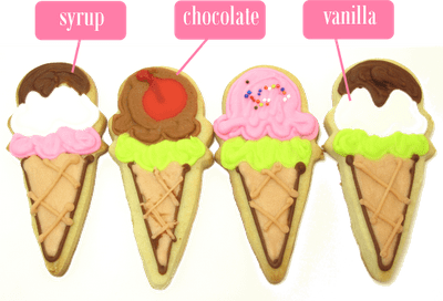 ice cream cone cookies 
