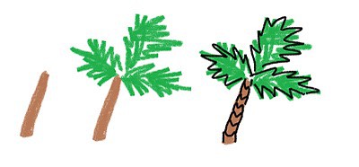 palm tree and flamingo cookies how to draw a palm tree 