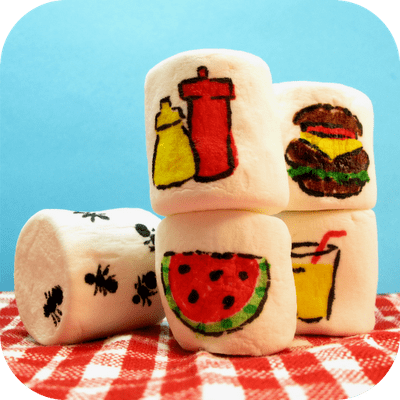 bbq marshmallows food art - the decorated cookie